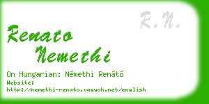 renato nemethi business card